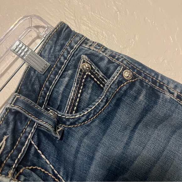 Womens Jeans Rock Revival Amber Straight Wash Medium Size 28 - Picture 2 of 8